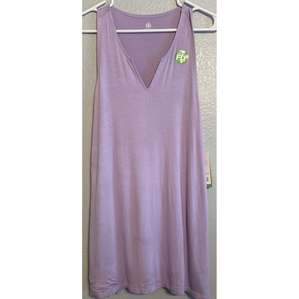 NWT Gaiam Solar Yoga Tank Orchid Purple Lavender XL Tunic Split Side Hem Soft